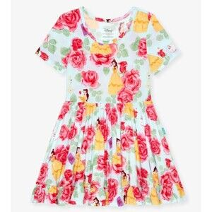 NWT Posh Peanut x Disney Princess Belle Rose Ruffled Twirl Dress Girls Size 7-8